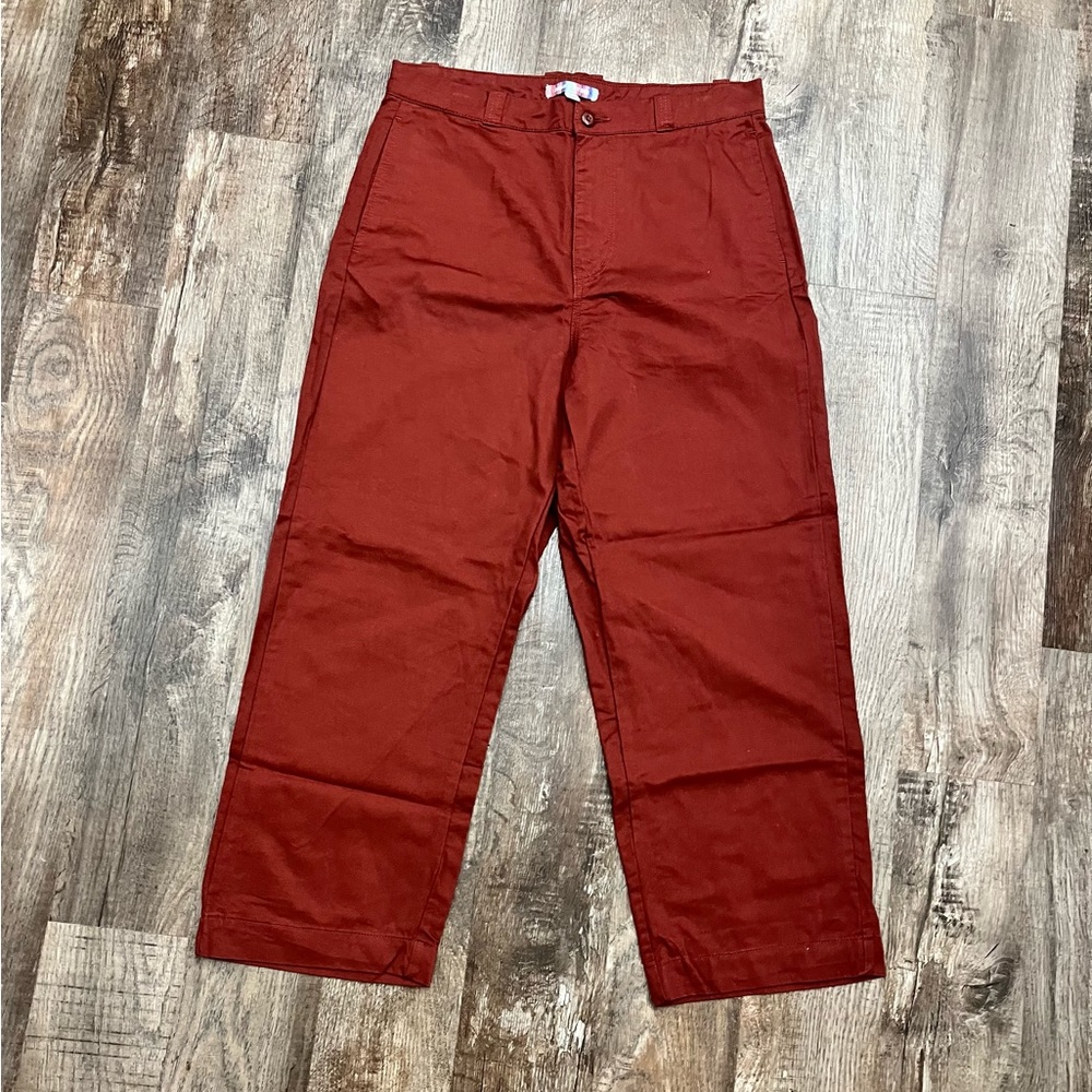 Mens red urban outfitter wide leg pants size 34/30 brand new